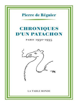 cover image of Chroniques d'un patachon. Paris 1930-1935